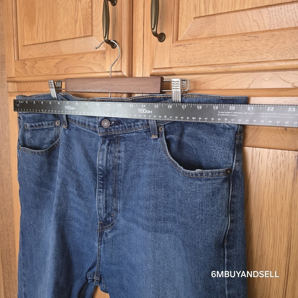 Levis 505 Regular Fit Straight Leg Jeans Mens 42x32 Medium Wash Blue 00505-1649 - Picture 5 of 16